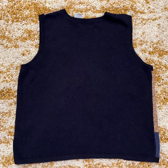 Vintage 90s Cottagecore Granny Chic Potted Plant Sweater Vest Plus Size 1X - Picture 4 of 5